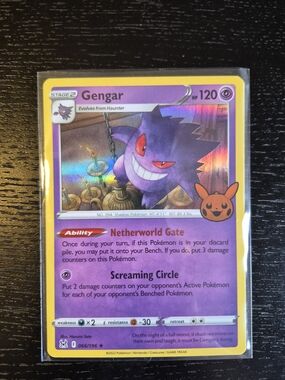 Gengar Holographic Pokémon Card - Purple